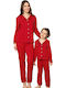 Siyah Inci Kids Winter Cotton Burgundy Pajama