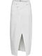 Denim Midi Skirt Envelope White
