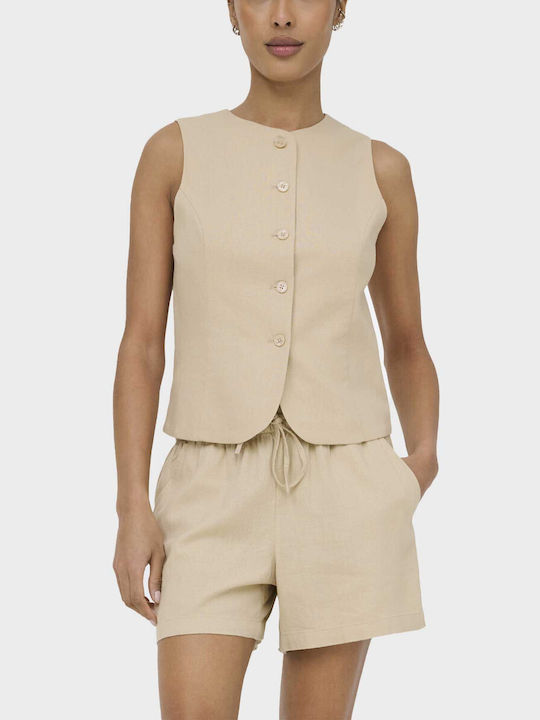 Only Beige Women's Vest