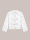 Celestino Damenjacken Semi-transparent Stickereien Loose Fit Weiß