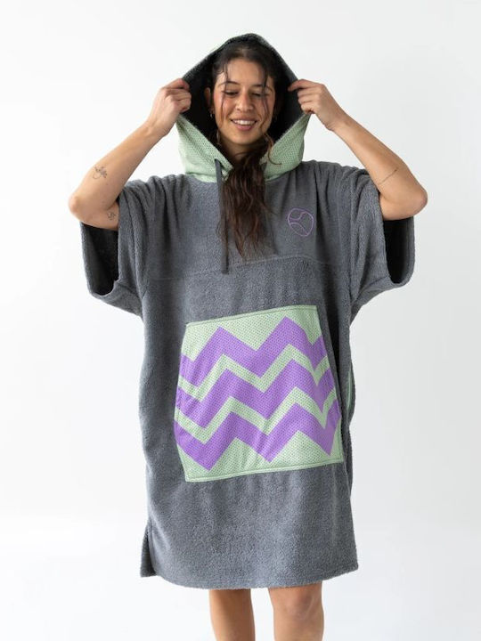 Aceplaymore Beach Poncho Gray