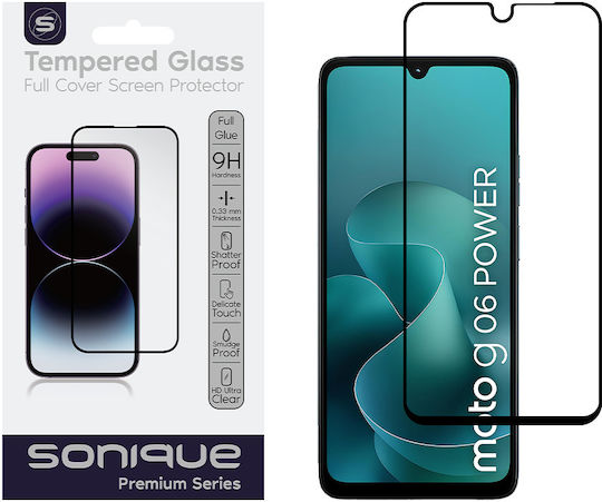 Hardy Glass Sonique Premium Series Hd Vollleim Displayschutzfolie Für Motorola Moto G06 4g Moto G06 Power 4g Schwarz