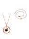 Colier Cu Placare Roz Cu Zircon