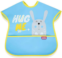 Baby Jem Waterproof Fabric Baby Bib with Hoop & Loop Fastener and Pocket Blue for 4 Months+