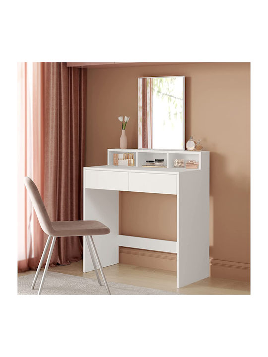 Wooden White Bedroom Dressing Table with Mirror...