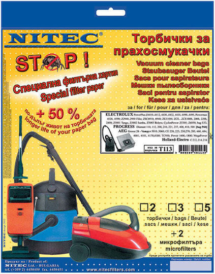 Nitec Nitec Staubsaugerbeutel 5 Stück Kompatibel mit Staubsauger AEG