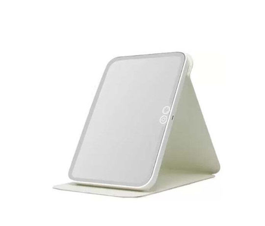 Makeup Mirror Purse Cosmetic with Light 23x17cm Beige