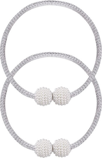 Roxxani Tie-Back Magnetic Gray 2 Pieces