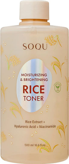 SOQU Gesichtswasser Tonisierende Lotion mit Niacinamid & Hyaluronsäure 500ml