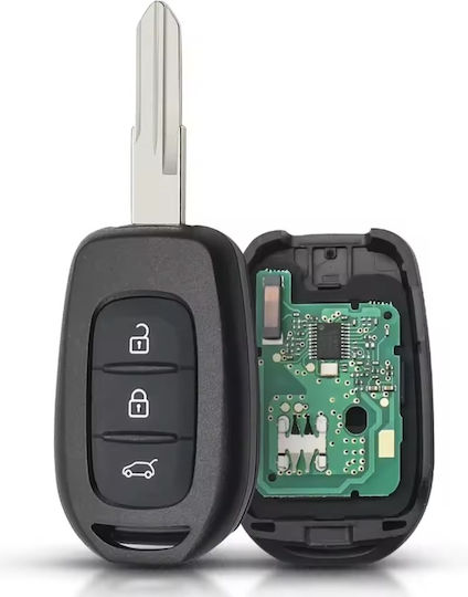 Husă Completă Pentru Cheie Auto Compatibilă Dacia Duster Logan Sandero Renault Symbol Trafic Vac102 Blade 3 Butoane 433mhz Pcf7961m 4a Cip Electronică Baterie