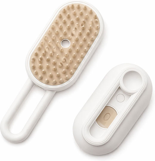 Aster Star Electric Dog Brush for Coat Grooming White