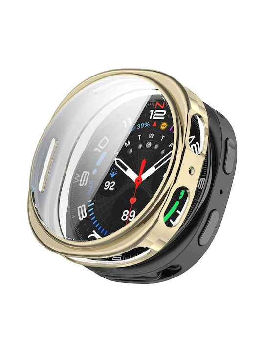 Bizonmobile Felipe Husă Sticlă Temperată Protector Ecran Compatibil Samsung Galaxy Watch 8 40mm Auriu