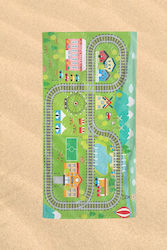 Stewehome Kinder-Strandtuch Stadt & Zug Lernendes Design 100x30 cm Stewehome Kinder-Strandtuch Stadt & Zug Lernendes Design 100x30 cm