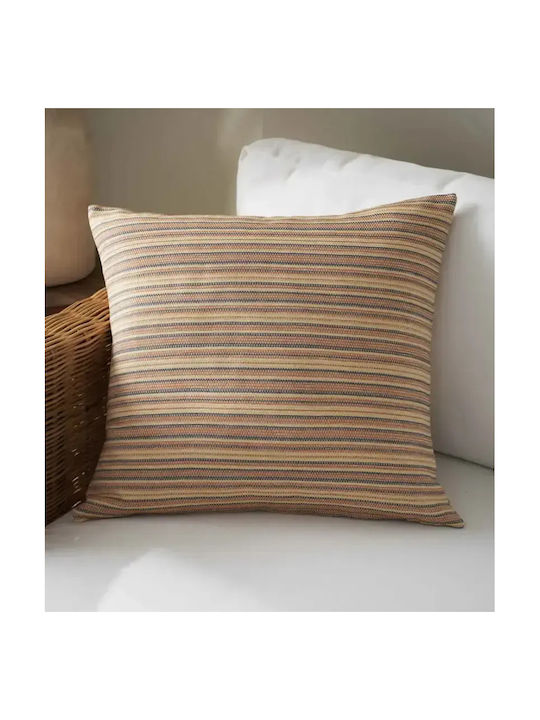 Gofis Home Decorative Pillow Case Orange from 100% Cotton 80's Orange 50x50cm