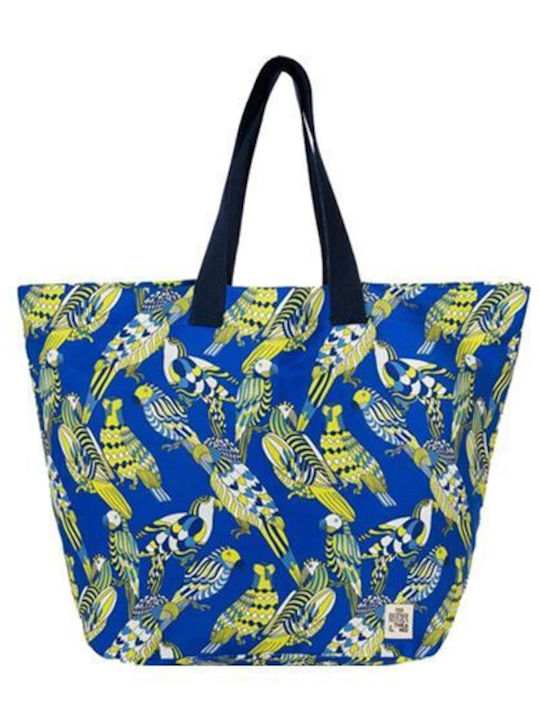 Bleecker & Love City Fabric Beach Bag Blue