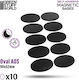 Adhesive Oval Magnetic Bases 90x52mm Aos X14