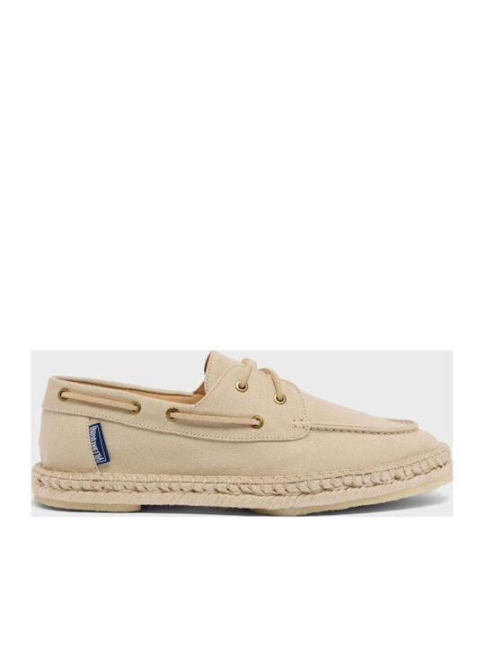 Men's Boat Shoes in Beige Colour