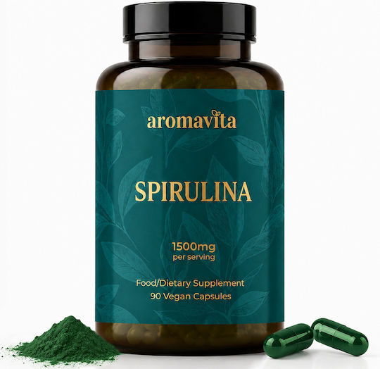 Aromavita Σπιρουλίνα Ελληνική 1500mg – 90 Vegan Κάψουλες