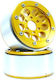 Metsafil Beadlock Metal Wheels Set Gun Gold Gold 1.9 Without Hub/2 Pcs