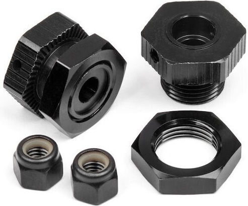 Set Hexagonal Din Aluminiu 17mm Savage Negru 4 Bucăți