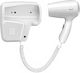 Avizar Elektrischer Wandmontierter Hotel-Haartrockner 1200w 2 Geschwindigkeiten Eingebauter Halter Weiß