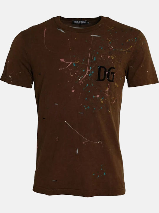 Dolce & Gabbana Тениска Кафява Dolce & Gabbana Тениска Кафява