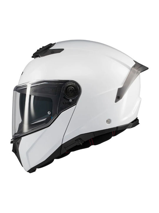 MT Atom 2 SV A0 Бял Гланц Каска За Мотор Flip-U...