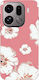 Oppo Find X9 Pro White Flowers Transparent Silicone TPU Case