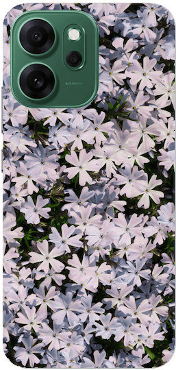 Oppo Reno 14 Fs Flowers White Transparent Silicone Tpu Case