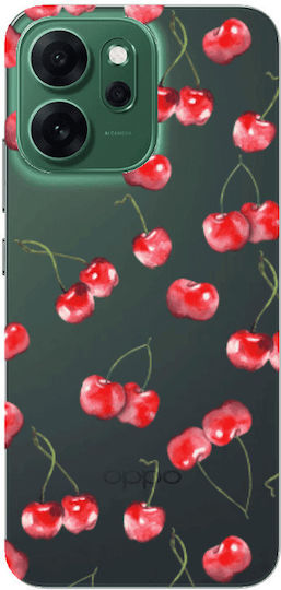 Oppo Reno 14 Fs Cherries Transparent Silicone TPU Mobile Phone Case