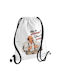 Koupakoupa Yes Re I Work Out White Gym Backpack