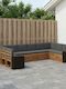 vidaXL Garden & Outdoor Furniture Sets Living Room Set Pieces Natural and Charcoal with Pillows