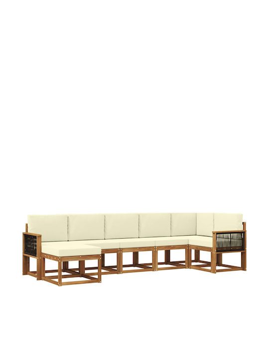 Corner Outdoor Sofa Plastic with Cushions 306x1...