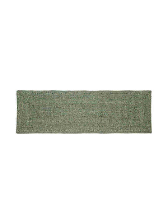vidaXL Χειροποίητο Χαλί Διάδρομος Λαδί 80x300cm