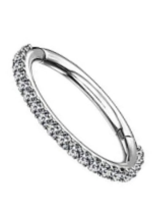 Silver And More Скуларак Кръгъл За Нос От Стомана 8 x 1.2mm Златисто / Бяло