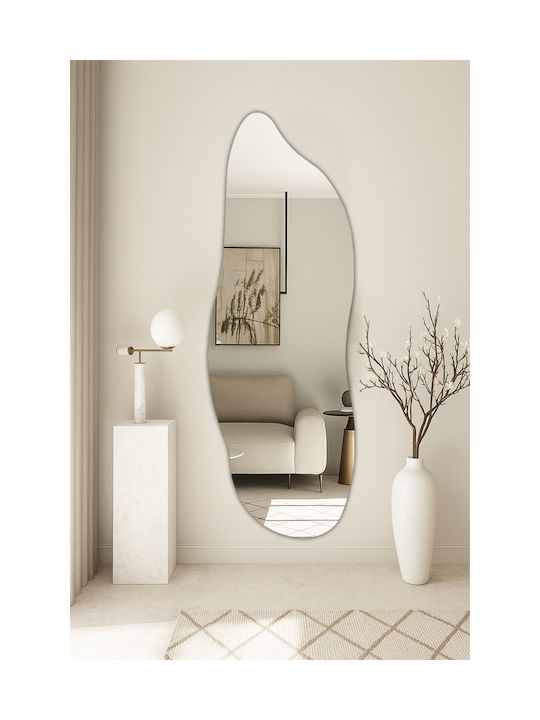 SteweHome Wall Mirror Full Length Asymmetric with Gray Frame 160x50cm