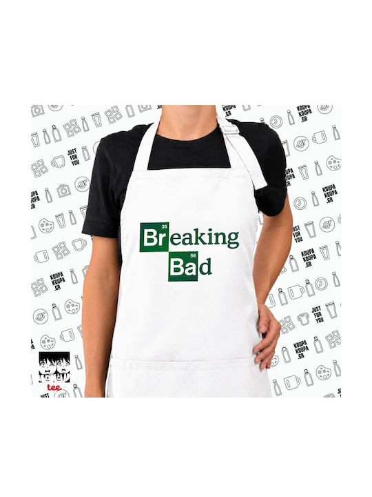 Koupakoupa Breaking Bad Şorţ De Bucătărie Alb 22x40cm KP_12080_apron-white