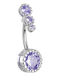 Silver And More Bauchnabel Piercing aus Stahl Flieder