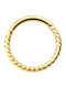 Silver And More Nose Hoop Earring Gold Plated Titanium