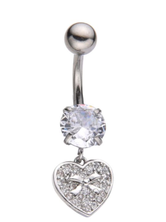 Silver And More Обеца за Пиърсинг на Корем от Стомана 10 x 1.6mm Сребриста