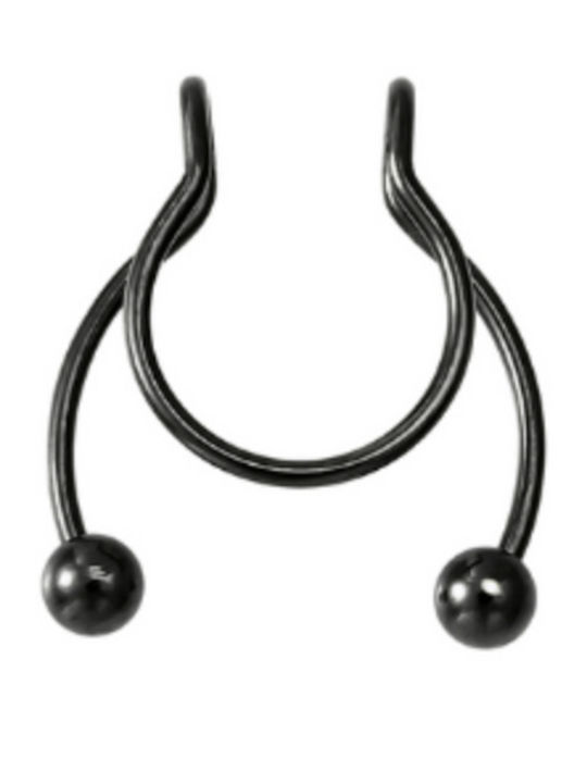 Silver And More Fake Septum Nose Piercing Earring from Black Steel