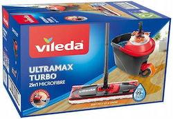 Vileda Ultramax Περιστρεφόμενη Παρκετέζα με Μικροίνες
