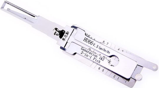 Lishi Hu66 2-in-1 Auto Decoder Zündschloss Türschlüssel Pick Decoder VW Audi Skoda Sitz Porsche Hu66 Klinge