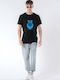 T-Shirt Blue Owl Black T0212M