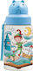 Laken Oby Kids Water Bottle Thermos Stainless Steel with Straw Light Blue 350ml