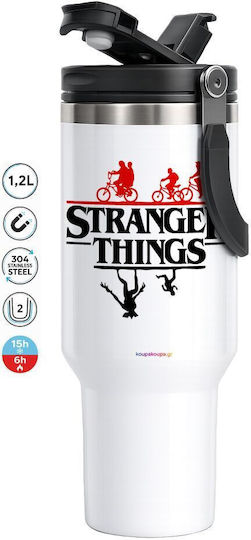 Stranger Things Upside Down Mega Cană de Călătorie Termos cu Pereți Dubli 1,2l