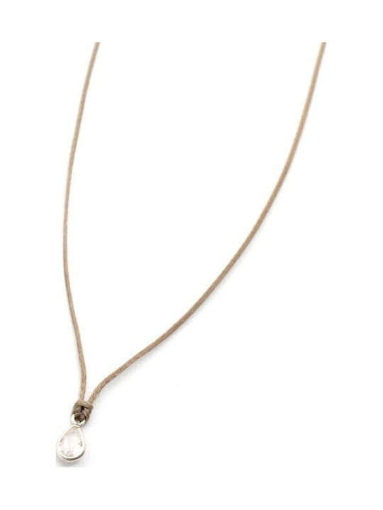 Irmelia Necklace From Silver Beige