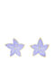 Coucou Suzette Stud Earrings Made of Steel Gold Plated Lilac
