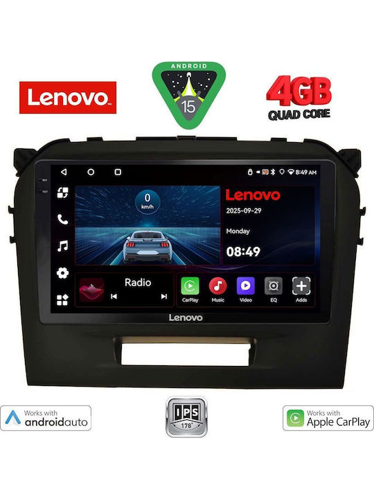 Lenovo Car Audio System for Suzuki Vitara 2016-2022 (Bluetooth/USB/WiFi/GPS/Apple CarPlay/Android Auto) with 9" Touch Screen