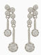 Silver And More Silver Earrings with Stones